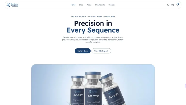 BioChem Peptides — US Research Peptide Store with COA Reports Hub