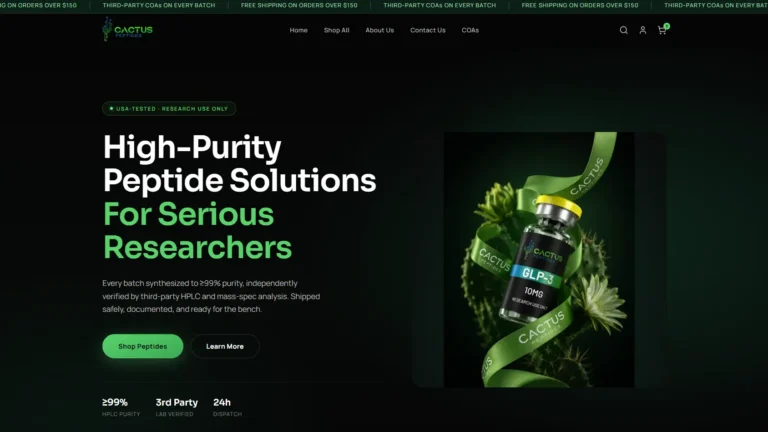 Cactus Peptides – Custom WooCommerce Research Store