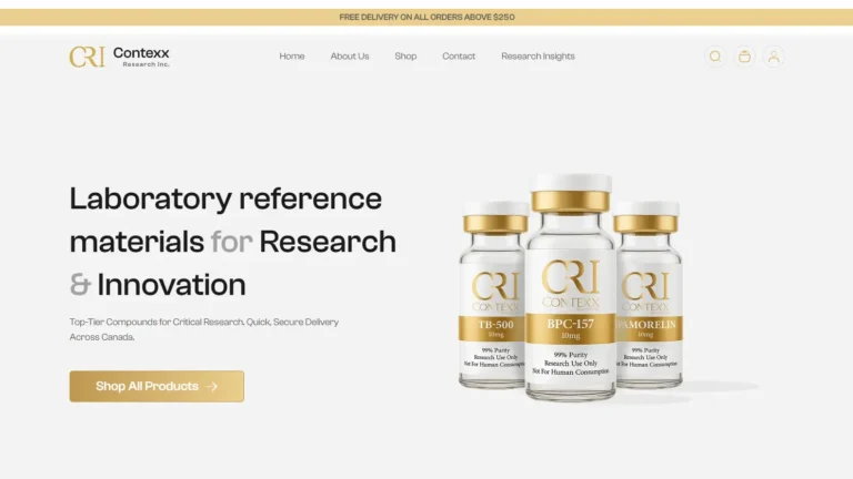 Contexx Research — Canadian Peptide WooCommerce Store & Brand Build