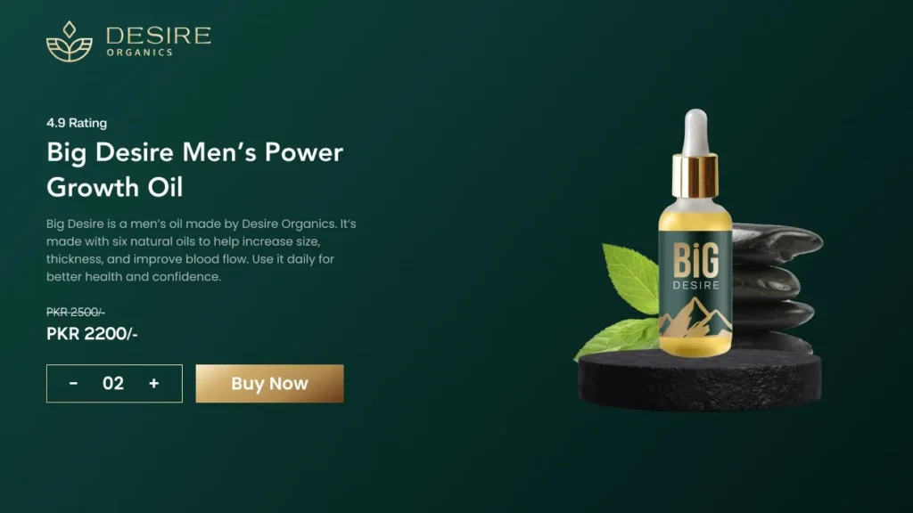 Big Desire — Ingredient Led Design for a Men’s Wellness Brand