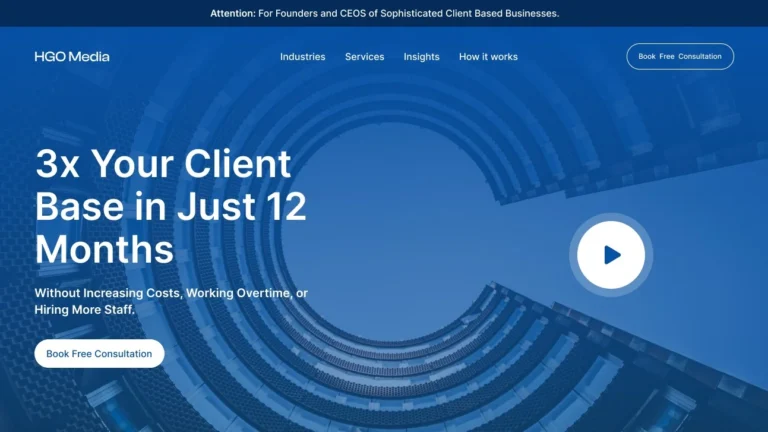 HGO Media — Consultation Funnel for a B2B Growth Agency